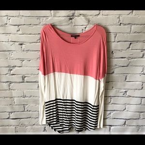 Pink Ivory Black Top